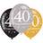 Amscan Latex Ballon Age 40 Sparkling Birthday 6-pack