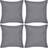 vidaXL 130947 4-Pack Cushion Cover Grey (50x50cm)