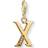 Thomas Sabo Charm Club Letter X Charm Pendant - Gold/White