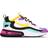 Nike Air Max 270 React Geometric Abstract M - White/Black/Bright Violet/Dynamic Yellow