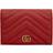 Gucci GG Marmont Card Case Wallet - Hibiscus Red