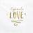 PartyDeco Napkins All You Need Is Love Gold/White 20-pack