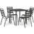 vidaXL 44262 Patio Dining Set, 1 Table incl. 4 Chairs