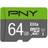 PNY Elite microSDXC Class 10 UHS-I U1 85MB/s 64GB +Adapter