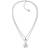 Tommy Hilfiger Double Layer Coin Charm Necklace - Silver/White