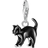 Thomas Sabo Charm Club Black Cat Charm - Silver/Black