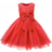 Evening Dress with Bow & Flowers - Red (2830-34072)
