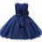 Evening Dress with Bow & Flowers - Blue (2827-34052)