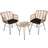tectake Molfetta Bistro Set, 1 Table incl. 2 Chairs