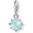 Thomas Sabo Monthly Stone March Charm Pendant - Silver/Light Blue/White
