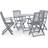 vidaXL 46349 Patio Dining Set, 1 Table incl. 4 Chairs