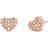 Michael Kors Love Pavé Heart Earrings - Rose Gold/Transparent