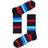 Happy Socks Stripe Sock - Black/Red/Blue