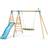 TP Toys Knightswood Double & Deck Wooden Swing Set with Giant Nest Swing