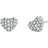 Michael Kors Love Pavé Heart Earrings - Silver/Transparent