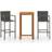 vidaXL 3067986 Outdoor Bar Set, 1 Table incl. 2 Chairs