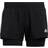 adidas Pacer 3-Stripes Woven Two-in-One Shorts Women - Black/White