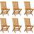 vidaXL 3065527 6-pack Garden Dining Chair