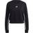 adidas Women's Essentials Cut 3-Stripes Crop Sweatshirt - Black