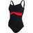 Speedo Salacia Clipback Swimsuit - Black/Red/White