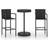vidaXL 3064769 Outdoor Bar Set, 1 Table incl. 2 Chairs