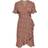 Only Olivia Wrapped Dress - Red/Henna