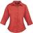 Premier Women's Poplin Three-Quarter Sleeve Blouse - Red