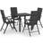 vidaXL 3060047 Patio Dining Set, 1 Table incl. 4 Chairs