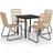 vidaXL 3060238 Patio Dining Set, 1 Table incl. 4 Chairs