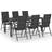 vidaXL 3060050 Patio Dining Set, 1 Table incl. 6 Chairs