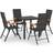 vidaXL 3060071 Patio Dining Set, 1 Table incl. 4 Chairs