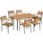 vidaXL 44231 Patio Dining Set, 1 Table incl. 6 Chairs