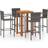 vidaXL 3067989 Outdoor Bar Set, 1 Table incl. 4 Chairs