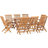 vidaXL 3059971 Patio Dining Set, 1 Table incl. 8 Chairs