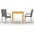 vidaXL 3067691 Patio Dining Set, 1 Table incl. 2 Chairs