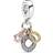 Pandora Triple Monogram & Logo Dangle Charm - Silver/Gold/Rose Gold/Transparent