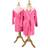 A&R Towels Kid's Hooded Bathrobe - Pink/Light Pink