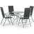 vidaXL 3070657 Patio Dining Set, 1 Table incl. 4 Chairs