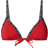 Calvin Klein Logo Tape Triangle Bikini Top - Rustic Red