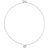 Tory Burch Miller Pavé Logo Delicate Necklace - Silver/Transparent