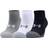 Under Armour HeatGear Lo Cut Socks 3-pack - Steel/White