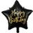 PartyDeco Foil Ballons Happy Birthday 40cm Black