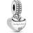 Pandora Daughter & Mother in Law Split Dangle Charm - Silver/White/Transparent