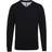 ASQUITH & FOX Cotton Blend V-Neck Sweater - Black