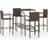 vidaXL 3064839 Outdoor Bar Set, 1 Table incl. 4 Chairs