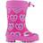 Hatley Sherpa Lined Rain Boots - Twisty Rainbow Hearts