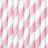 PartyDeco Straws White/Light Pink 10-pack