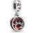 Pandora Disney Mickey Mouse & Minnie Mouse Love And Kisses Dangle Charm - Silver/Red