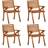 vidaXL 3075171 4-pack Garden Dining Chair