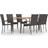 vidaXL 3072494 Patio Dining Set, 1 Table incl. 6 Chairs